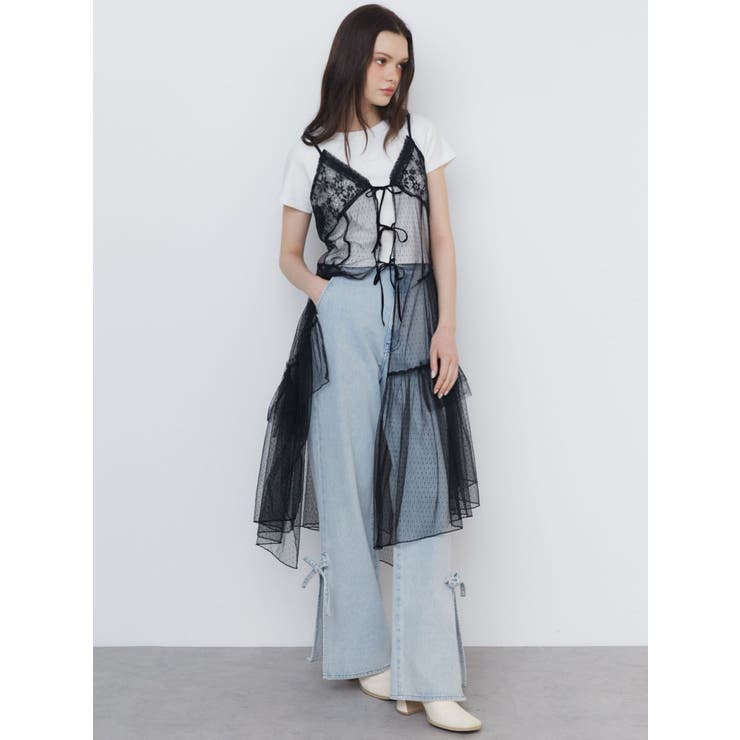 TULLE CAMISOLE DRESS/チュールキャミソールドレス | CALNAMUR | 詳細画像4 