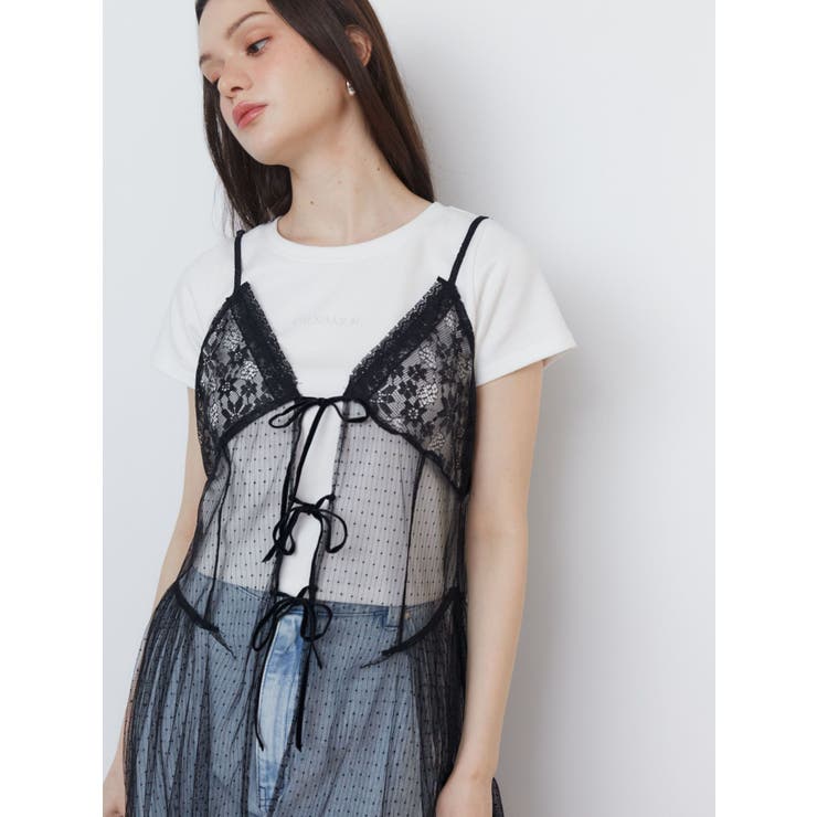 TULLE CAMISOLE DRESS/チュールキャミソールドレス | CALNAMUR | 詳細画像9 