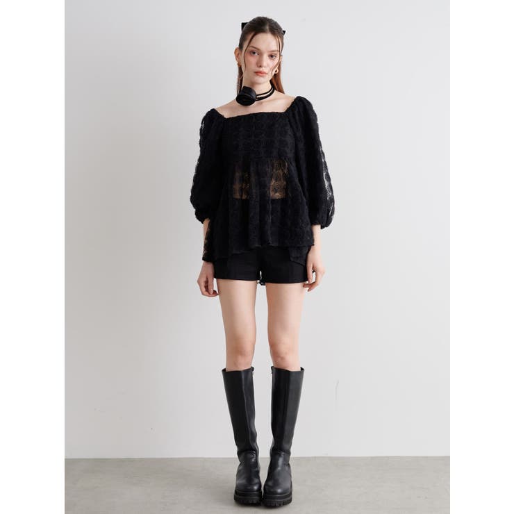 3D ROSE TULLE BL/3Dローズチュールブラウス | CALNAMUR | 詳細画像10 