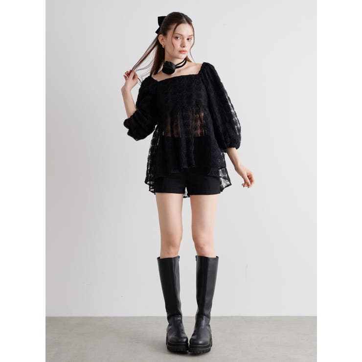 3D ROSE TULLE BL/3Dローズチュールブラウス | CALNAMUR | 詳細画像27 