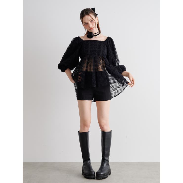 3D ROSE TULLE BL/3Dローズチュールブラウス | CALNAMUR | 詳細画像29 