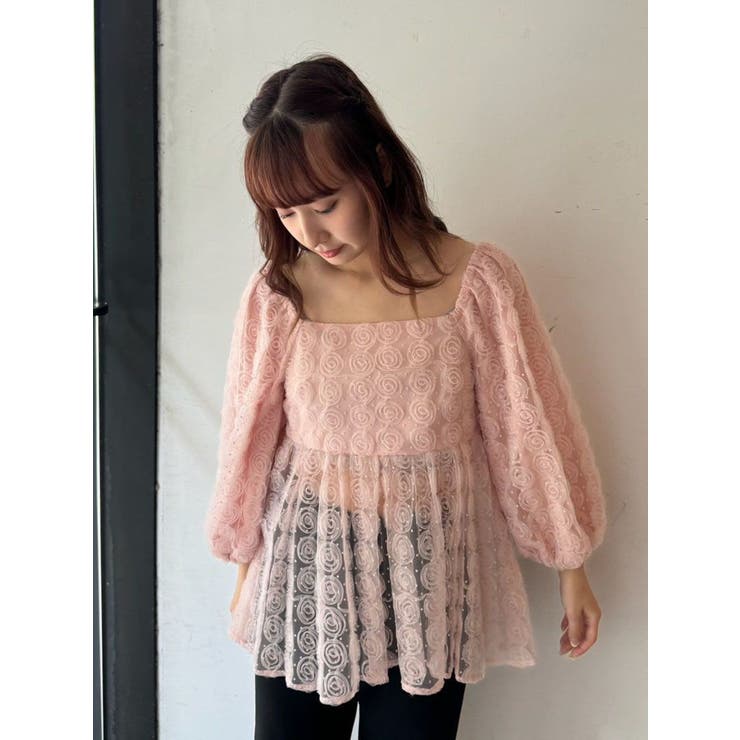 3D ROSE TULLE BL/3Dローズチュールブラウス | CALNAMUR | 詳細画像39 