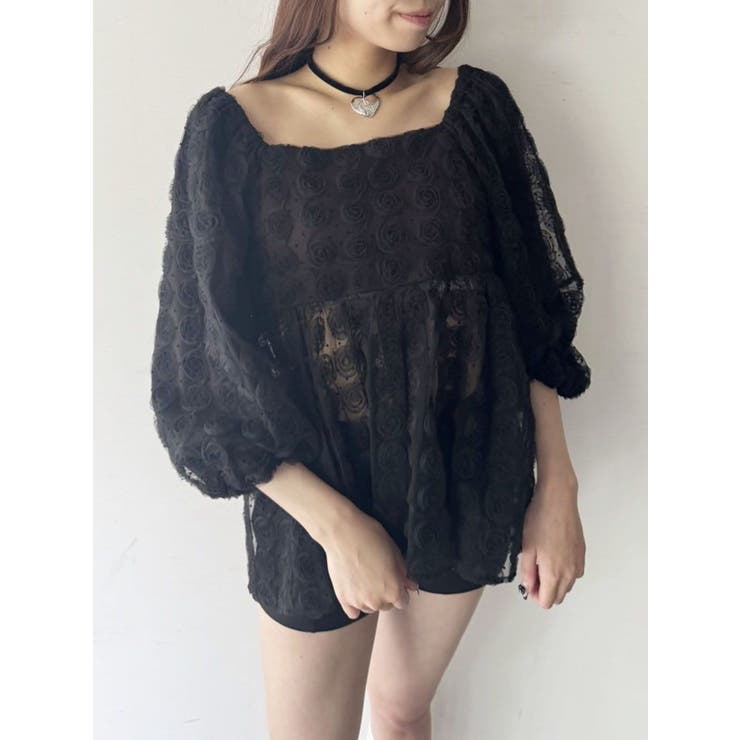 3D ROSE TULLE BL/3Dローズチュールブラウス | CALNAMUR | 詳細画像45 