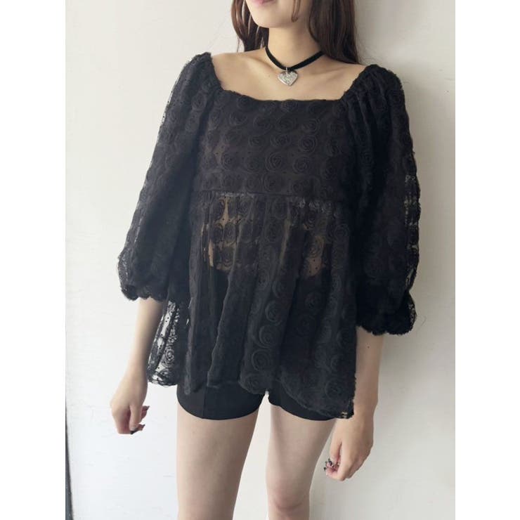 3D ROSE TULLE BL/3Dローズチュールブラウス | CALNAMUR | 詳細画像46 