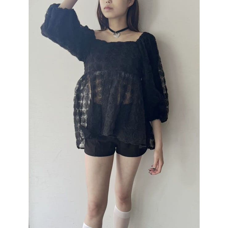 3D ROSE TULLE BL/3Dローズチュールブラウス | CALNAMUR | 詳細画像48 