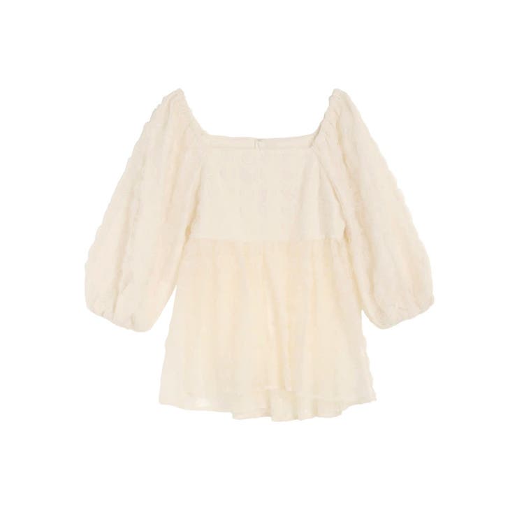 アイボリー | 3D ROSE TULLE BL/3Dローズチュールブラウス | CALNAMUR