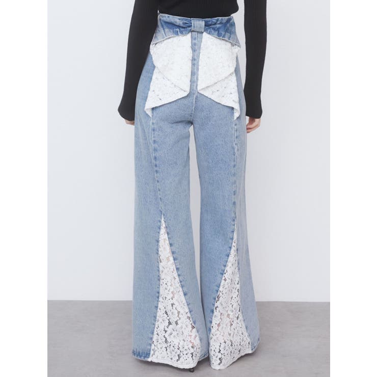 BACK RIBBON DENIM PT/バックリボンデニムパンツ[品番