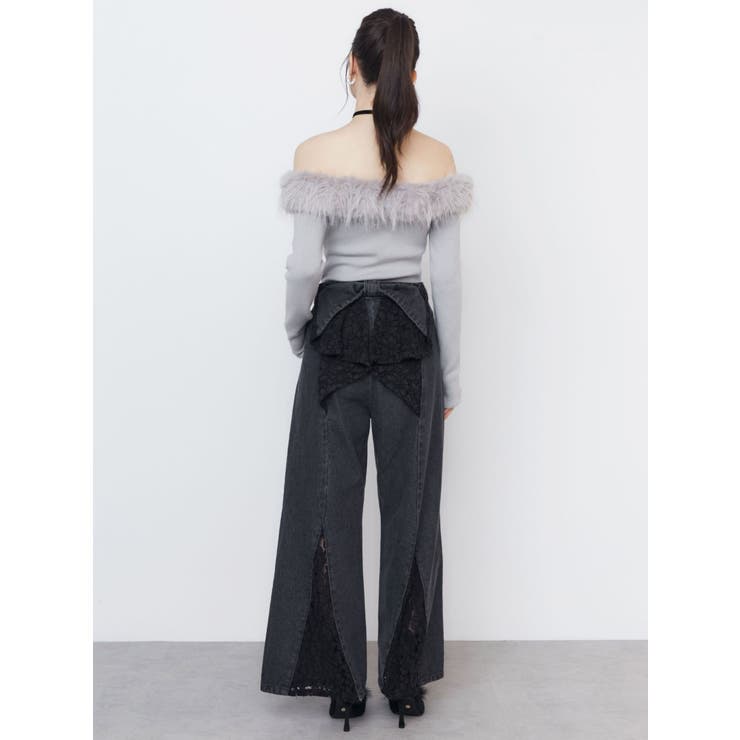BACK RIBBON DENIM PT/バックリボンデニムパンツ[品番