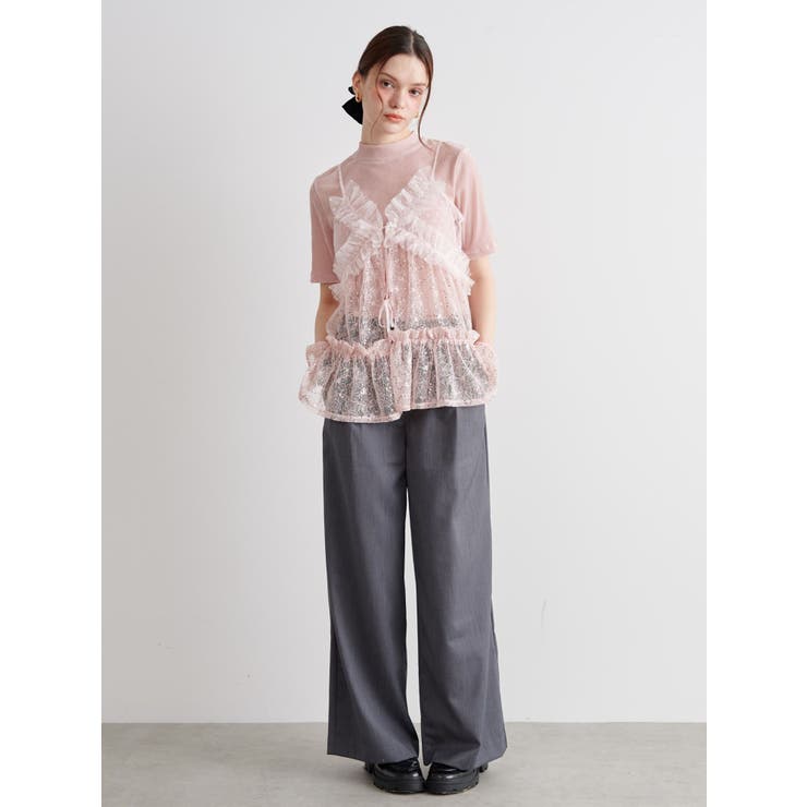 TULLE FLOCKING EMB | CALNAMUR | 詳細画像14 