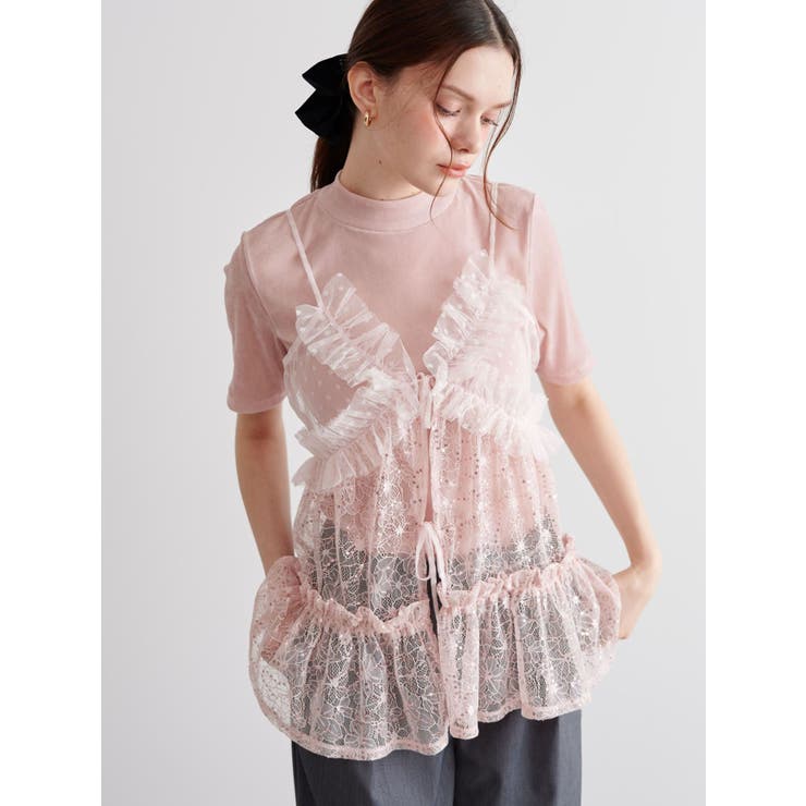 TULLE FLOCKING EMB | CALNAMUR | 詳細画像18 