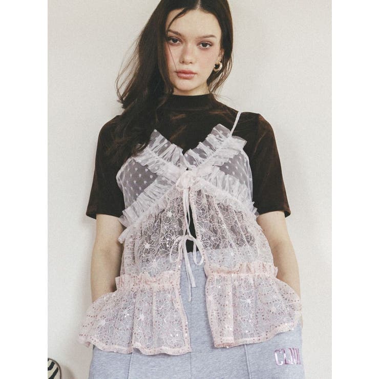 TULLE FLOCKING EMB | CALNAMUR | 詳細画像6 