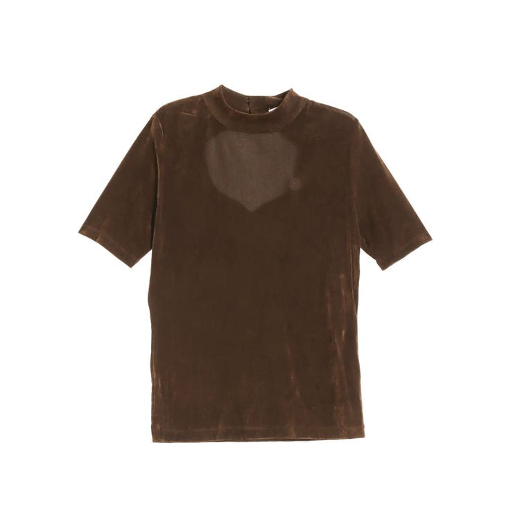 ブラウン | TULLE FLOCKING EMB | CALNAMUR