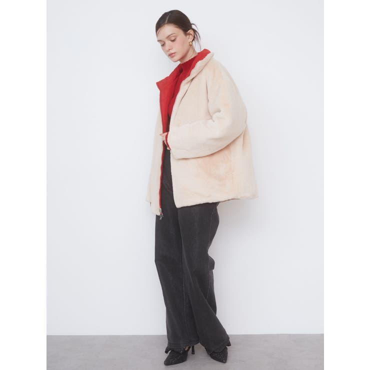 2WAY RIBBON＆FAUX FUR[品番：MKSW0060559]｜CALNAMUR