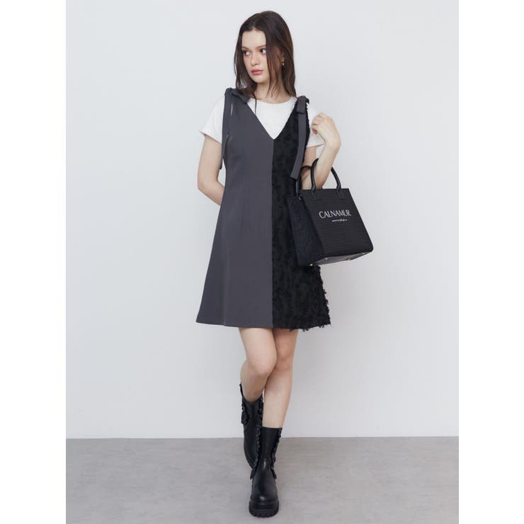 RIBBON 2WAY JUMPER OP/リボンWAYジャンパーワンピース | CALNAMUR | 詳細画像6 