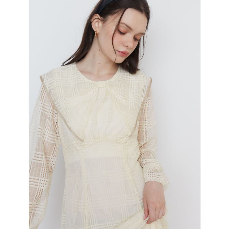 RIBBON COLLAR LACE OP/リボンカラーレースワンピース | CALNAMUR | 詳細画像13 