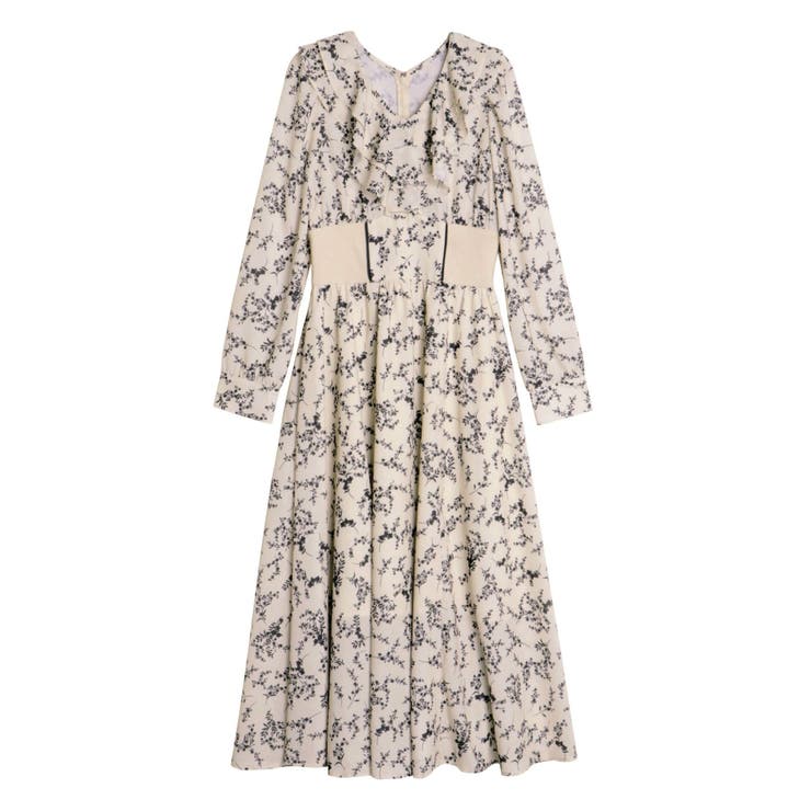 ホワイト | FRILL FLOWER DRESS/フリルフラワードレス | CALNAMUR