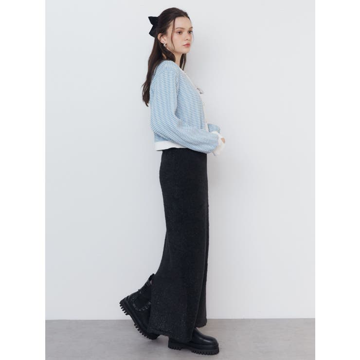 GLITTER SHAGGY KNIT SK/グリッターシャギーニットスカート[品番