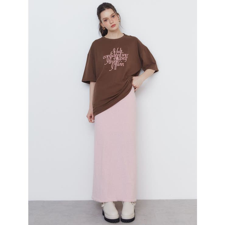 未使用 machatt マチャット グリッターニットスカート シルバー