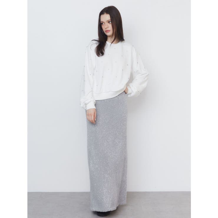 GLITTER SHAGGY KNIT SK/グリッターシャギーニットスカート | CALNAMUR | 詳細画像4 
