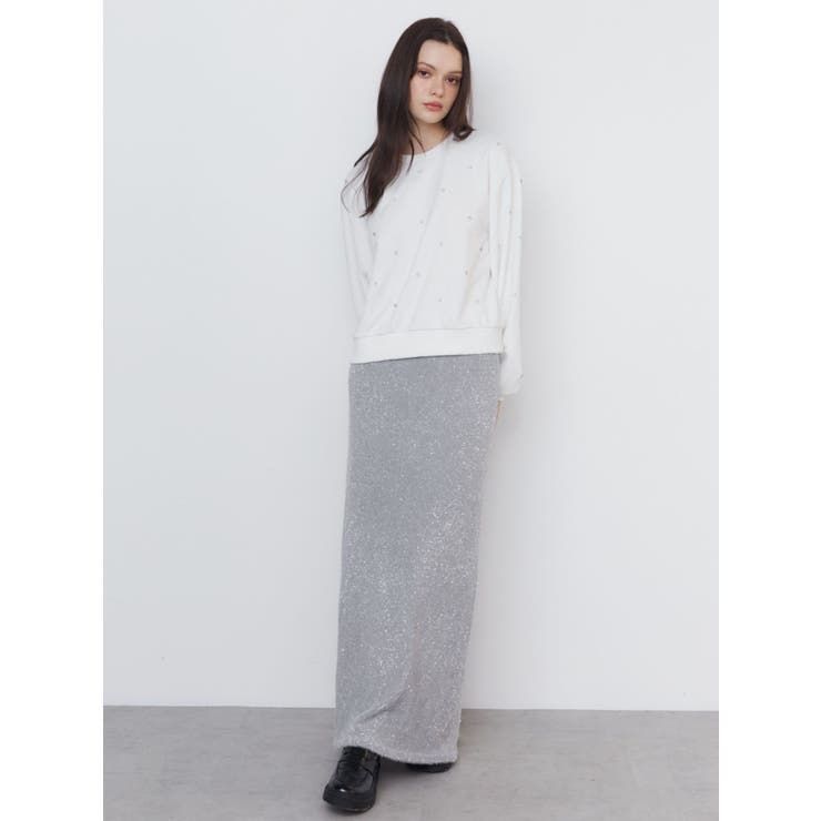 GLITTER SHAGGY KNIT SK/グリッターシャギーニットスカート | CALNAMUR | 詳細画像5 