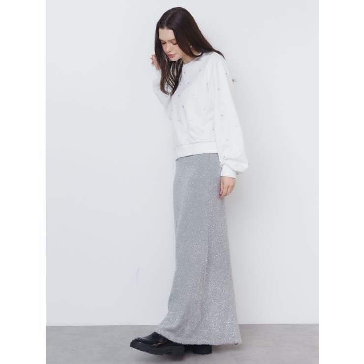 GLITTER SHAGGY KNIT SK/グリッターシャギーニットスカート | CALNAMUR | 詳細画像7 