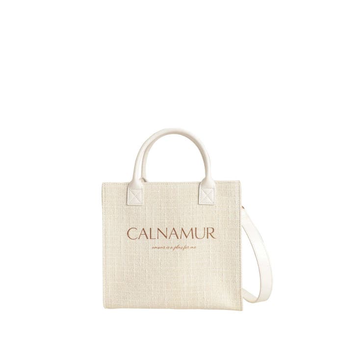 ベージュ | TWEED LOGO BAG/ツイードロゴバッグ | CALNAMUR