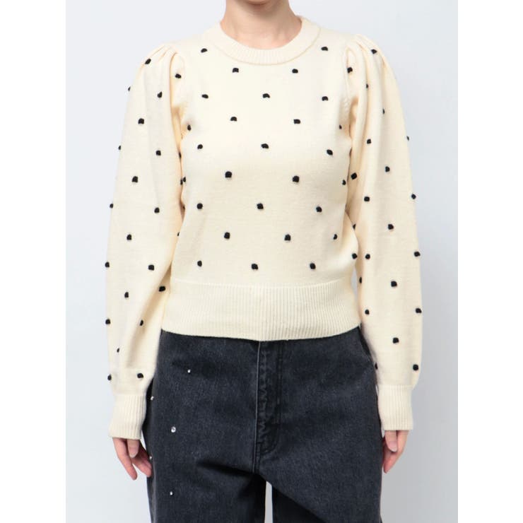 jonnlynx / ジョンリンクス | hole dot pullover ウール ホール ドット プルオーバーニット | F | ベージュ | レディース JONNLYNX WOMENS（ジョンリンクス） | オンラインセレクトショップ