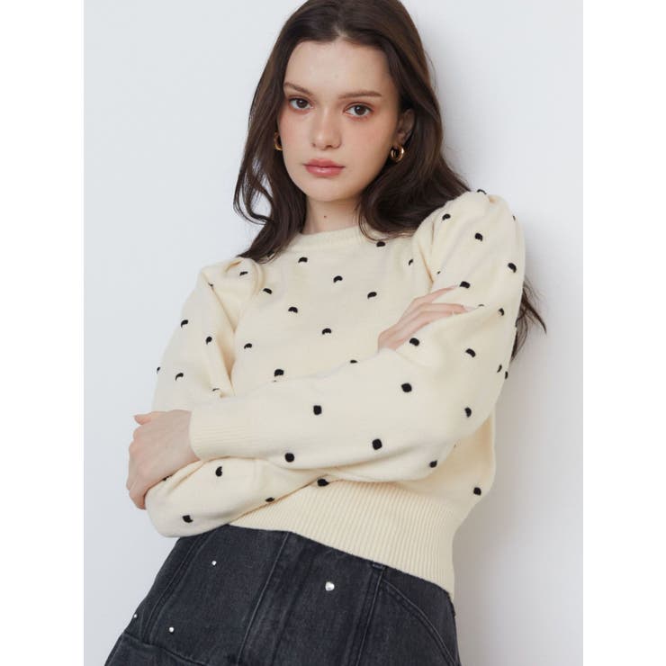 PUKU DOT KNIT PO/プクドットニットプルオーバー[品番