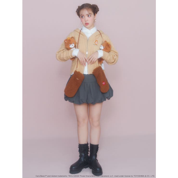 Care Bearsコラボ】CABLE ZIP HOODIE KNIT[品番：MKSW0060727