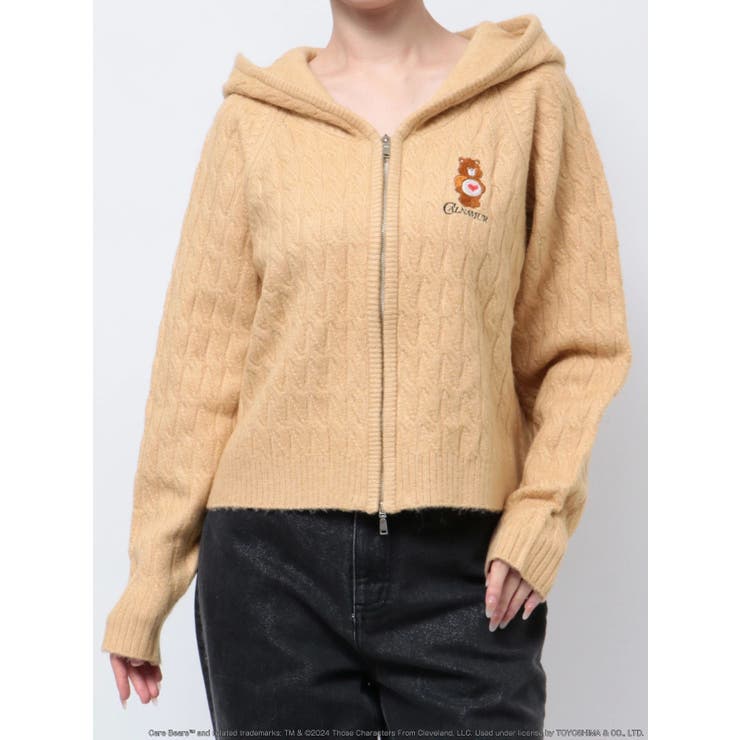 Care Bearsコラボ】CABLE ZIP HOODIE KNIT[品番：MKSW0060727