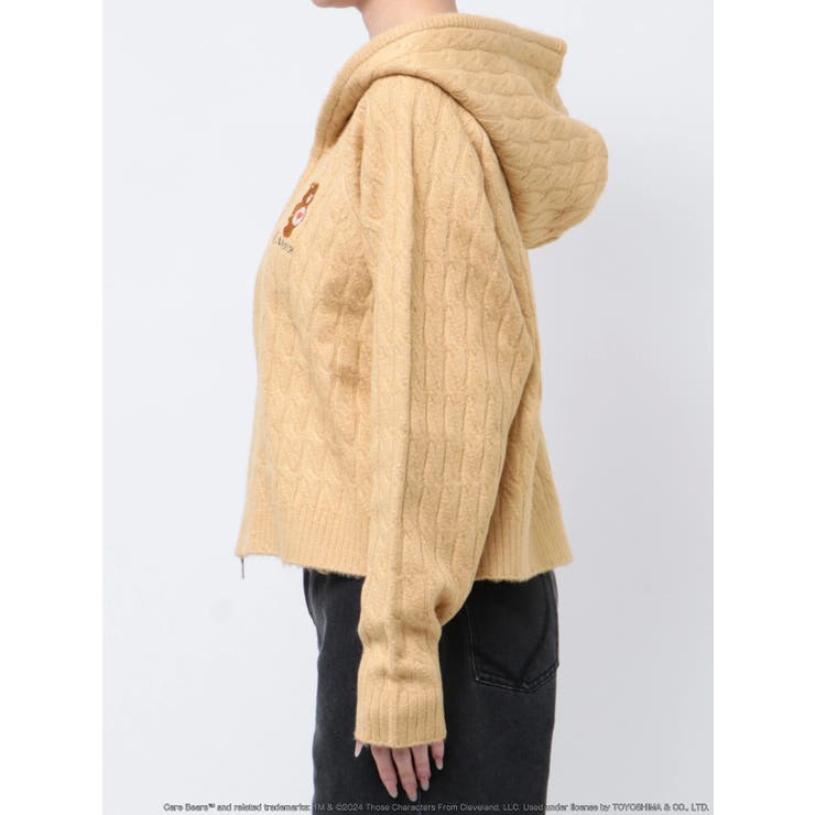 Care Bearsコラボ】CABLE ZIP HOODIE KNIT[品番：MKSW0060727