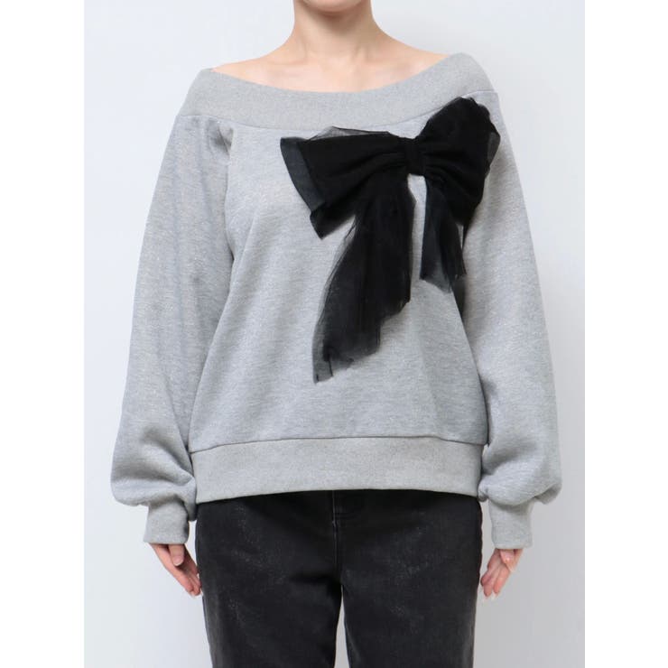 レビュー高評価の商品 2WAY RIBBON SWEAT/2WAYリボンスウェット[品番：MKSW0060337 トップス