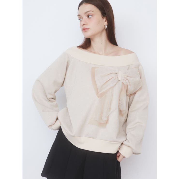 2WAY RIBBON SWEAT/2WAYリボンスウェット[品番：MKSW0060337