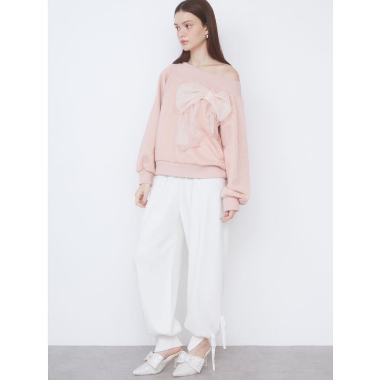 2WAY RIBBON SWEAT/2WAYリボンスウェット[品番：MKSW0060337