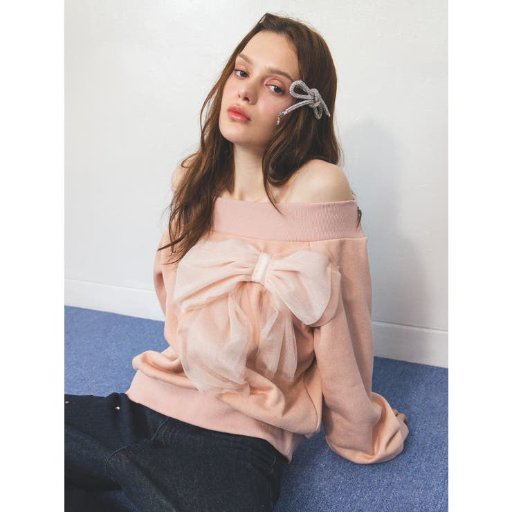 2WAY RIBBON SWEAT/2WAYリボンスウェット[品番：MKSW0060337