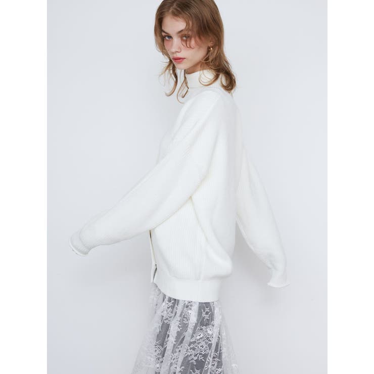 LACE×KNIT LONG CD/レース×ニットロングカーディガン | CALNAMUR | 詳細画像14 