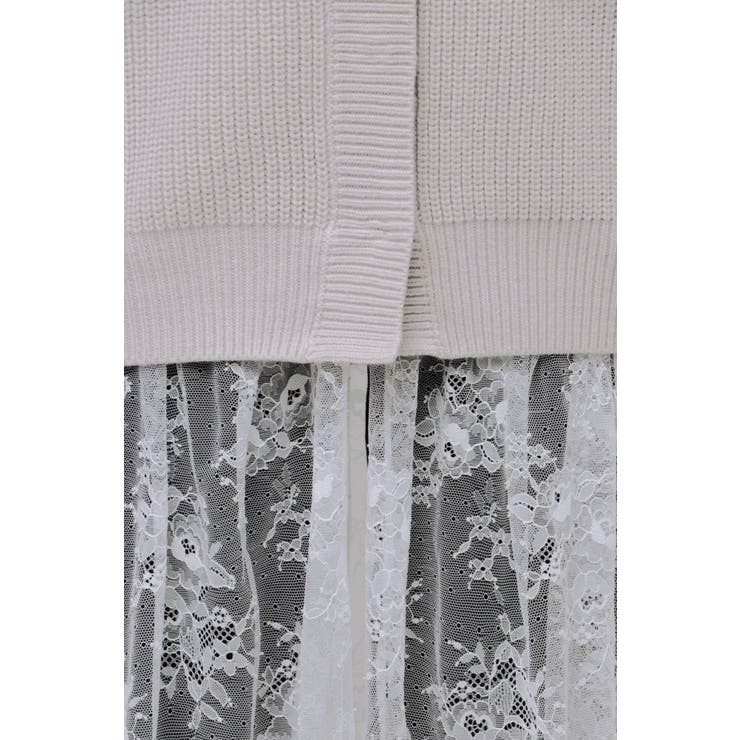 LACE×KNIT LONG CD/レース×ニットロングカーディガン | CALNAMUR | 詳細画像43 