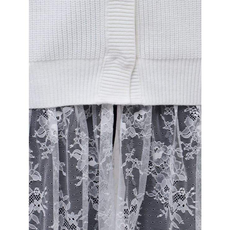 LACE×KNIT LONG CD/レース×ニットロングカーディガン | CALNAMUR | 詳細画像45 