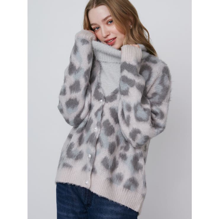 LEOPARD HAIRY CD/レオパードヘアリーカーディガン[品番 LEOPARD HAIRY CD/レオパードヘアリーカーディガン[品番