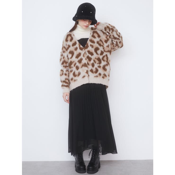 LEOPARD HAIRY CD/レオパードヘアリーカーディガン[品番 LEOPARD HAIRY CD/レオパードヘアリーカーディガン[品番