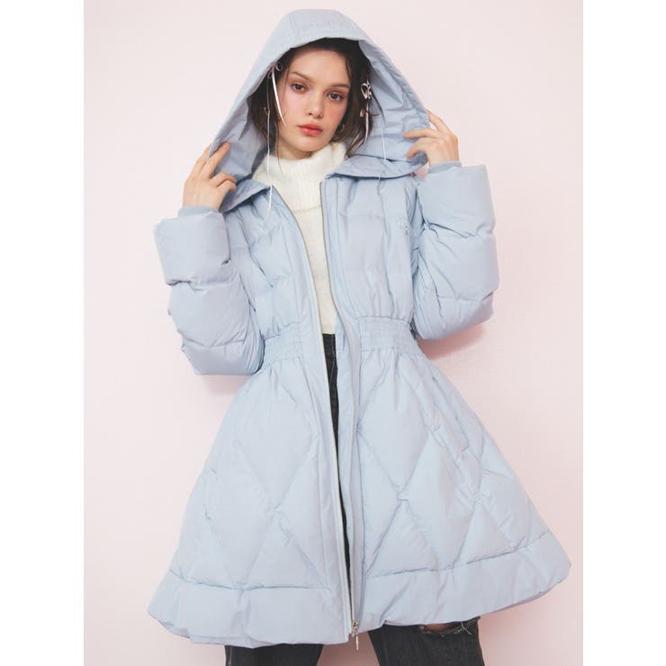 アイスブルー | MIDI LENGTH DOWN COAT/ミディレングスダウンコート | CALNAMUR