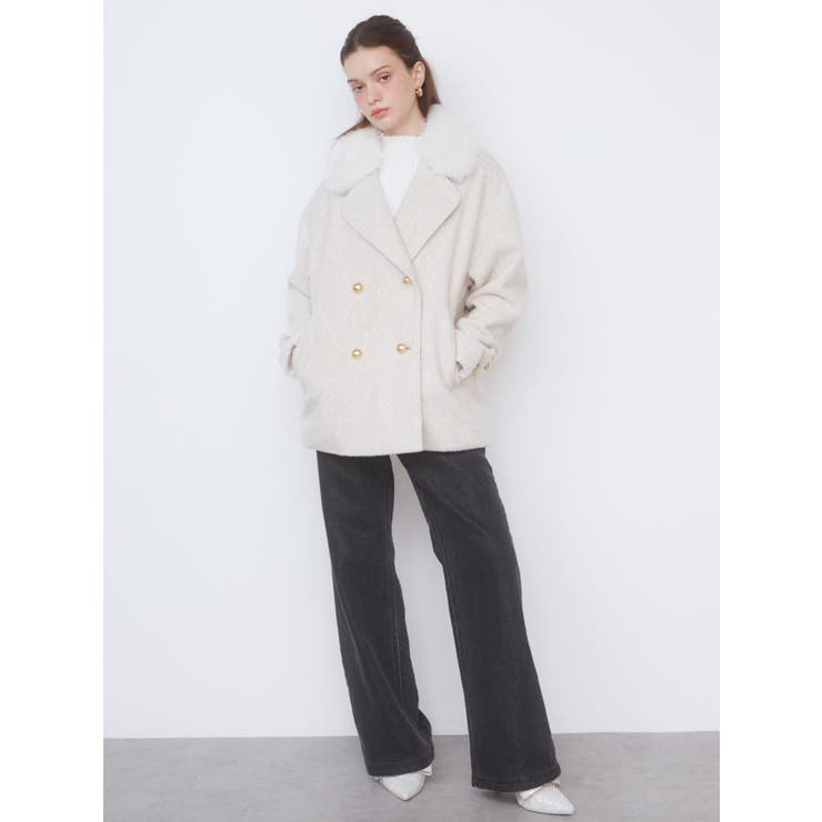 felim アウター コート FAKE FUR NUDE COAT FAKE FUR COLLAR[品番：MKSW0060851]｜CALNAMUR（カルナムール