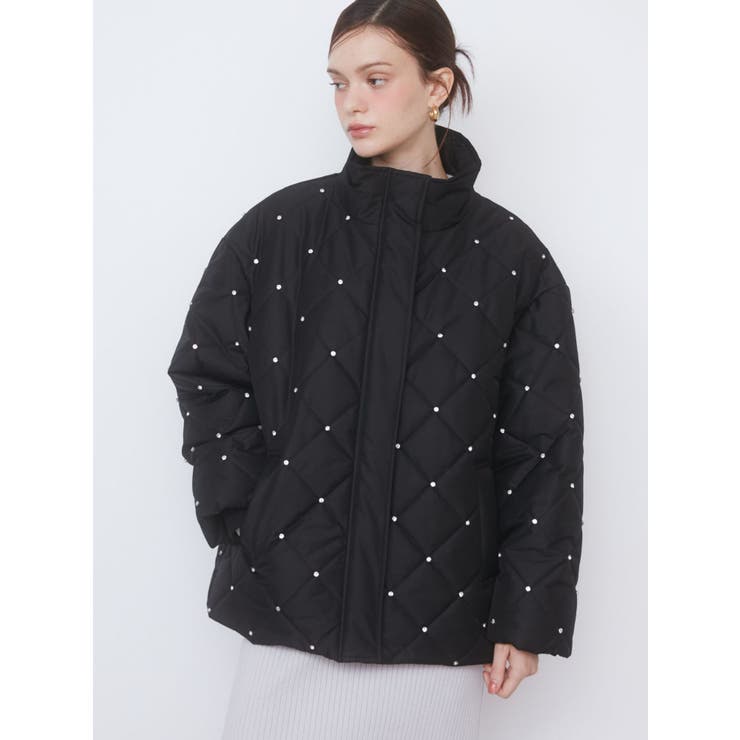BIJOU QUILTING BLOUSON/ビジューキルティングブルゾン[品番
