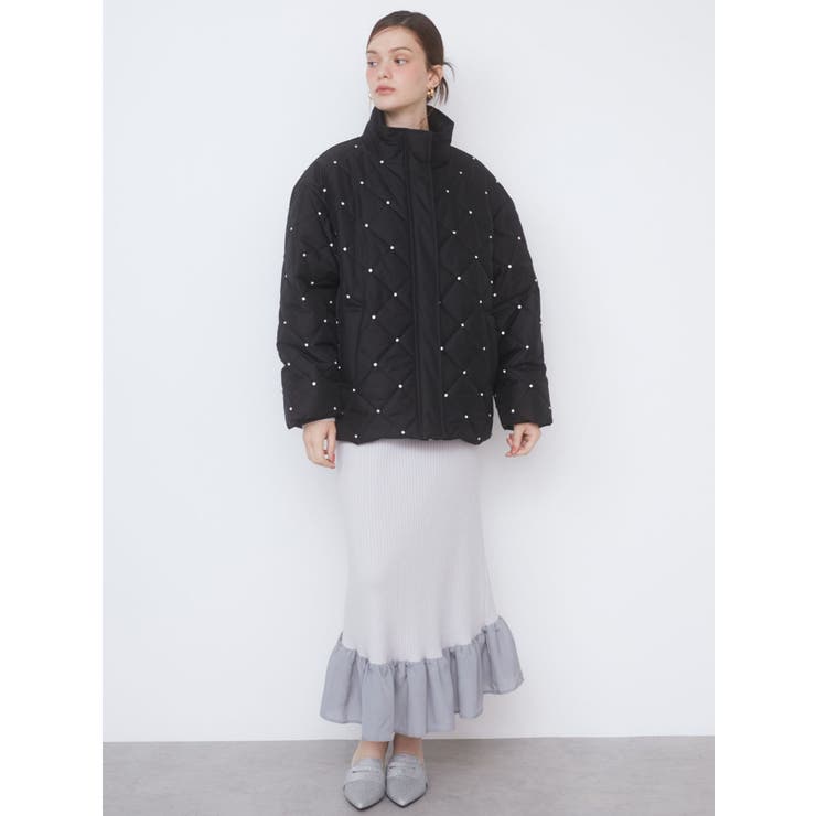 BIJOU QUILTING BLOUSON/ビジューキルティングブルゾン[品番