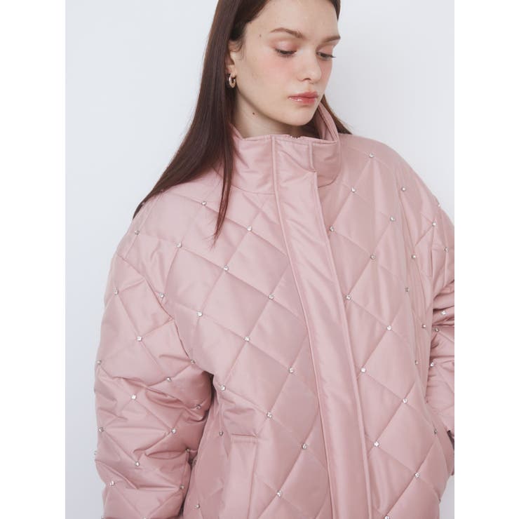 【定価¥20,900】CALNAMUR ビジューキルティングブルゾン BIJOU QUILTING BLOUSON/ビジューキルティングブルゾン[品番
