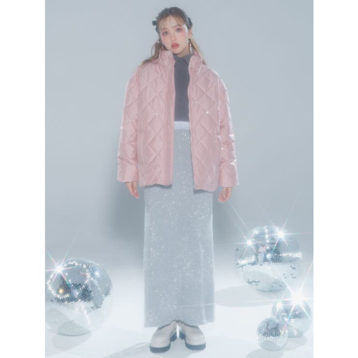 BIJOU QUILTING BLOUSON/ビジューキルティングブルゾン[品番