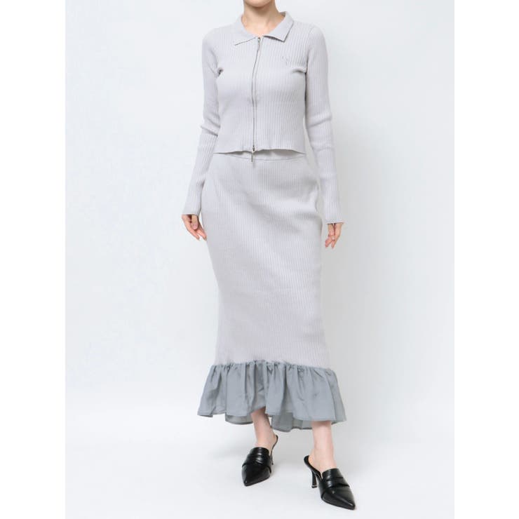 グレー | W ZIP BLOCKING | CALNAMUR