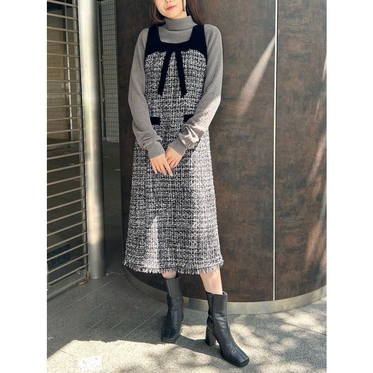 CLASSICAL TWEED OP/クラシカルツイードワンピース[品番：MKSW0061148 