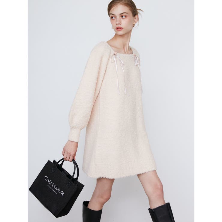 CURLY YARN MINI OP/カーリーヤーンミニワンピース | CALNAMUR | 詳細画像14 