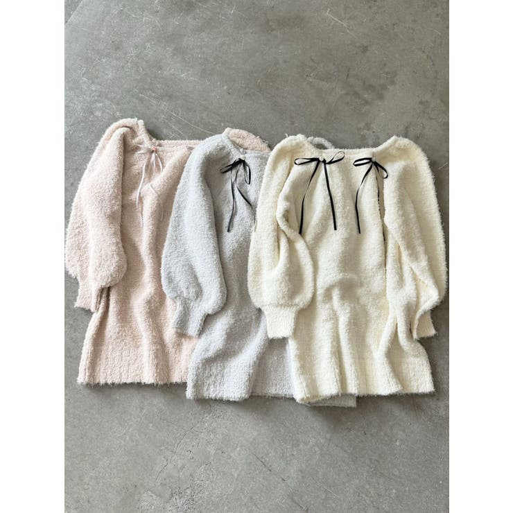 CURLY YARN MINI OP/カーリーヤーンミニワンピース | CALNAMUR | 詳細画像20 